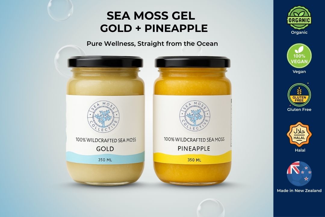 Sea Moss Gel – Gold + Pineapple (Bundle)