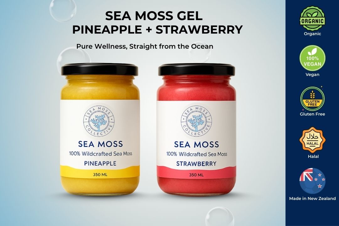Sea Moss Gel – Pineapple + Strawberry (Bundle)