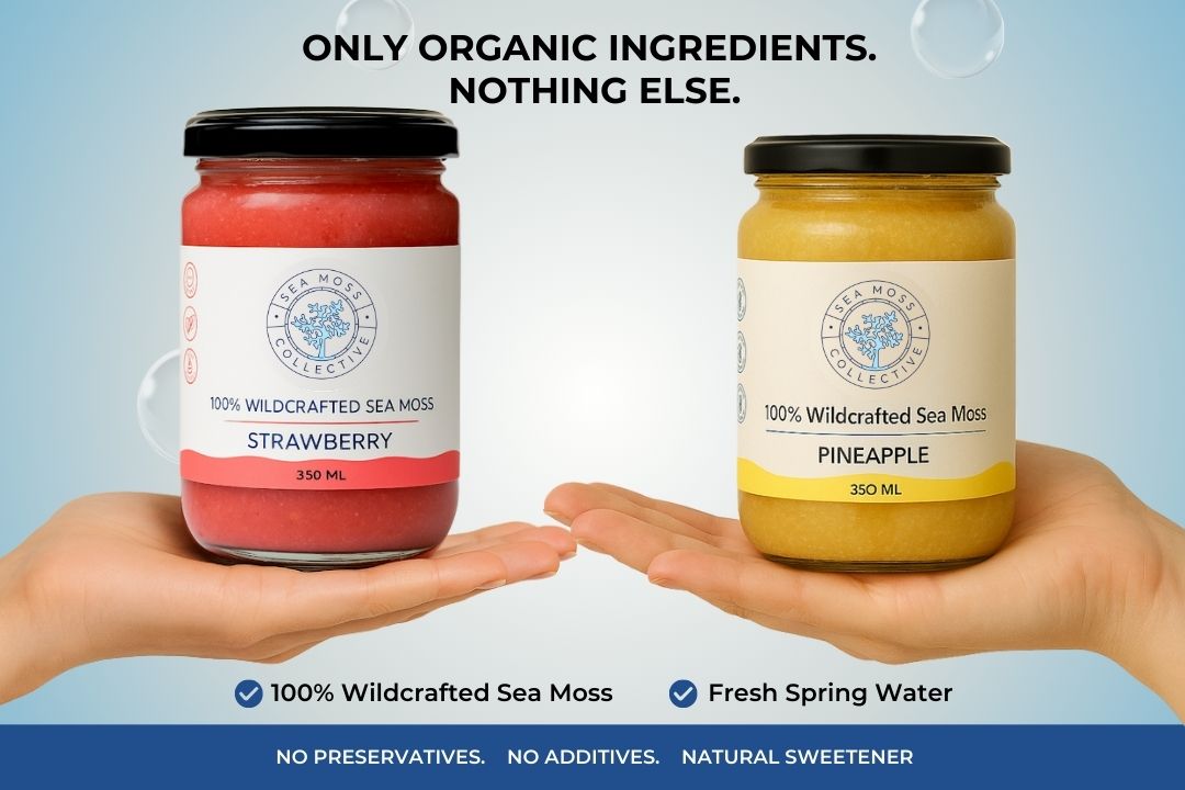 Sea Moss Gel – Pineapple + Strawberry (Bundle)