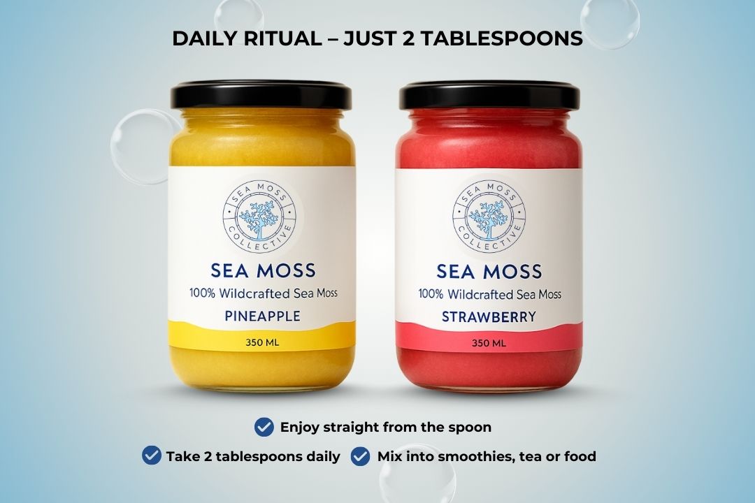 Sea Moss Gel – Pineapple + Strawberry (Bundle)
