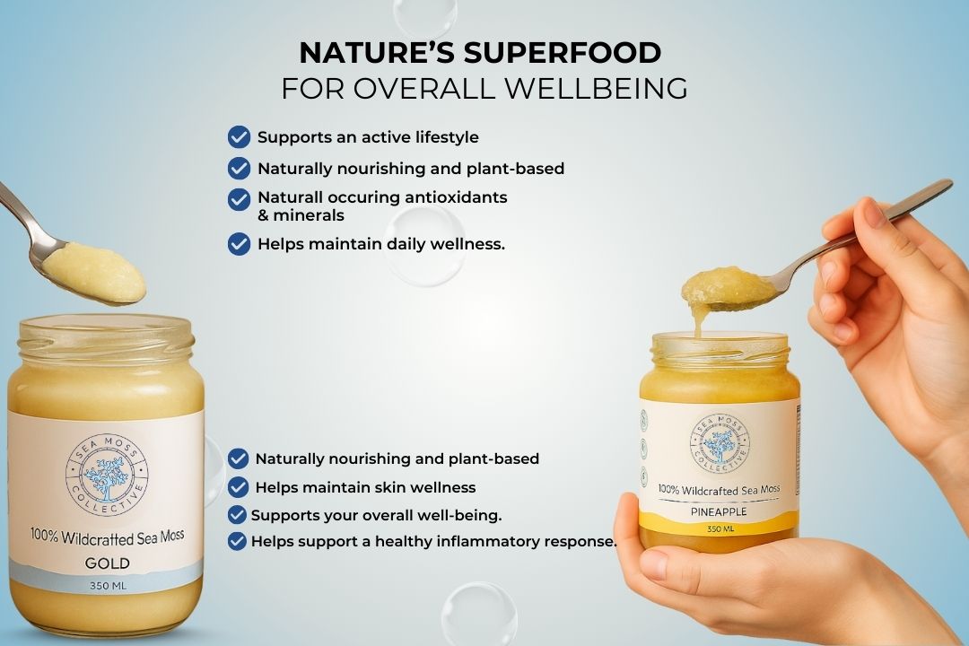 Sea Moss Gel – Gold + Pineapple (Bundle)