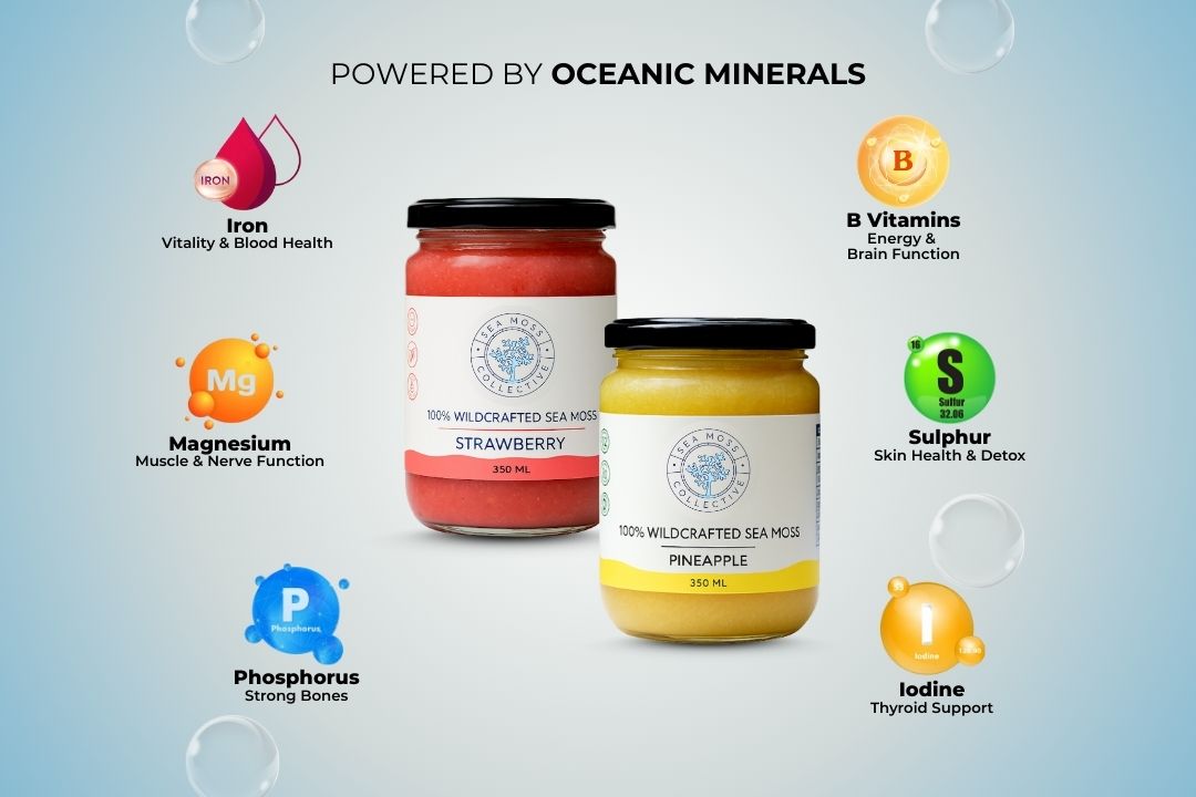 Sea Moss Gel – Pineapple + Strawberry (Bundle)