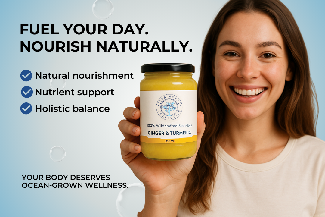 Organic Sea Moss Gel - Ginger & Turmeric (350ml)