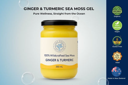 Organic Sea Moss Gel - Ginger & Turmeric (350ml)