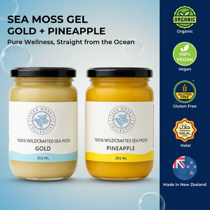 Sea Moss Gel – Gold + Pineapple (Bundle)