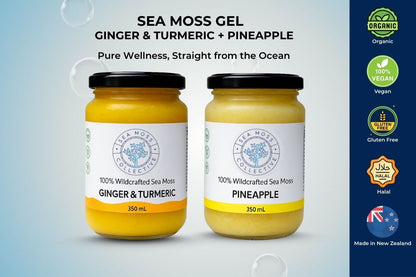 Sea Moss Gel – Ginger & Turmeric + Pineapple (Bundle)