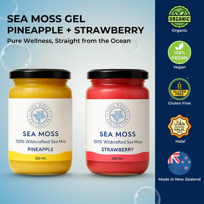 Sea Moss Gel – Pineapple + Strawberry (Bundle)