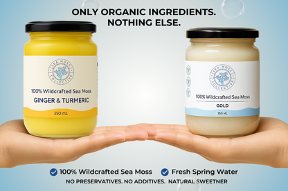 Sea Moss Gel – Gold + Ginger & Turmeric (Bundle)