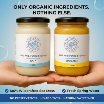Sea Moss Gel – Gold + Pineapple (Bundle)