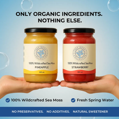 Sea Moss Gel – Pineapple + Strawberry (Bundle)