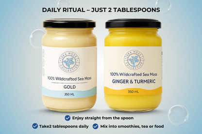 Sea Moss Gel – Gold + Ginger & Turmeric (Bundle)