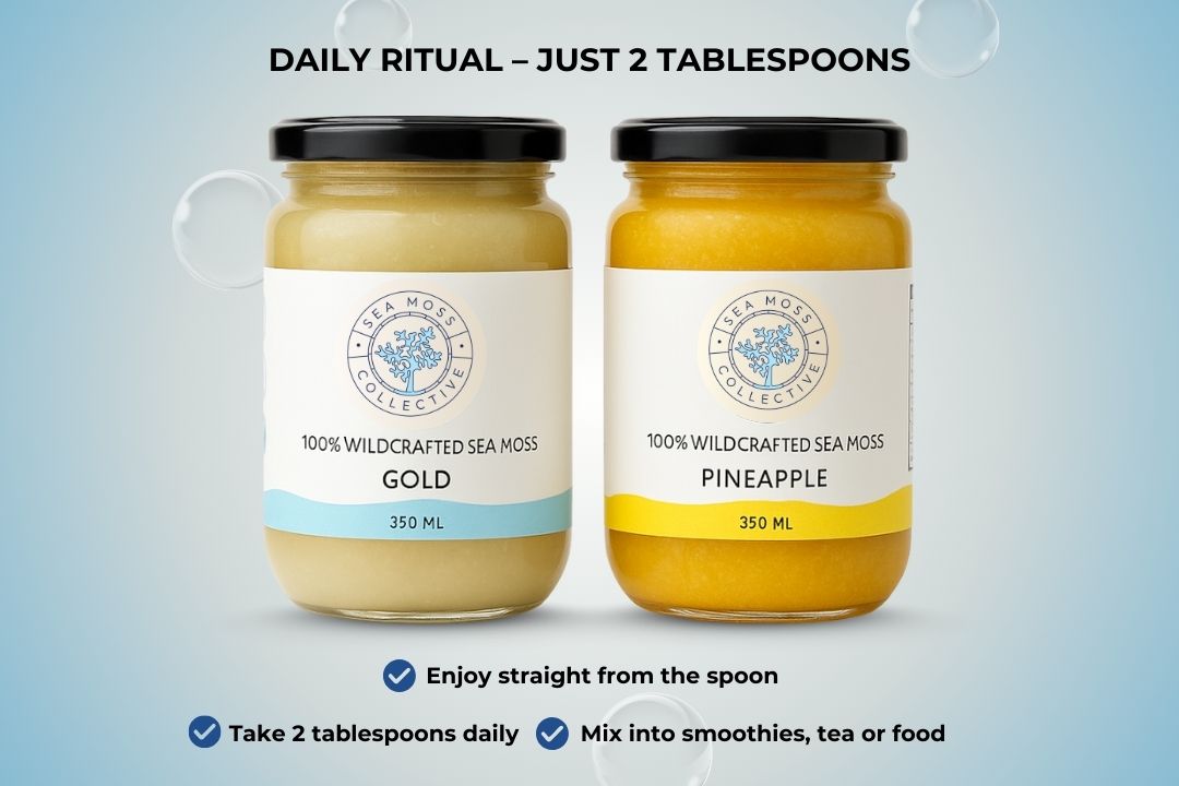 Sea Moss Gel – Gold + Pineapple (Bundle)