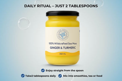 Organic Sea Moss Gel - Ginger & Turmeric (350ml)