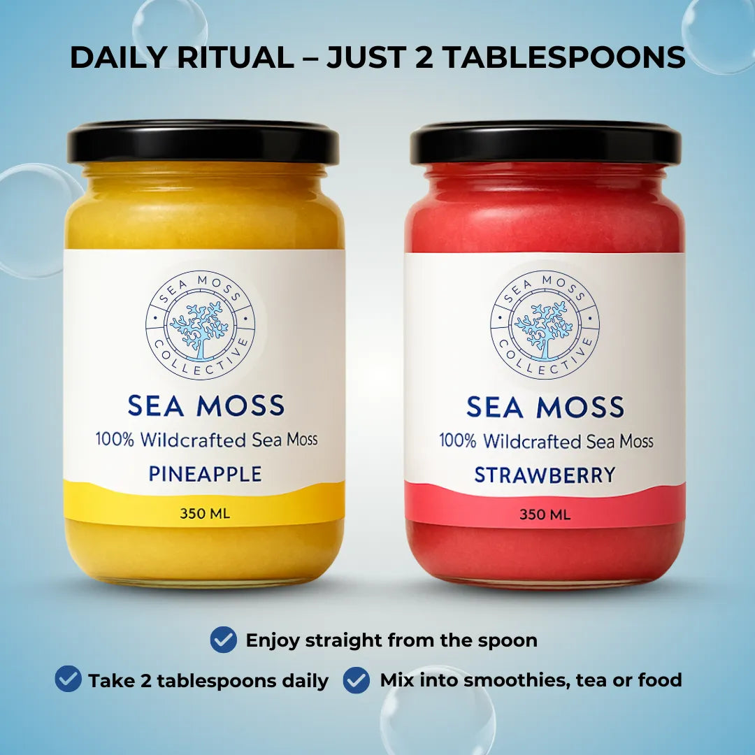 Sea Moss Gel – Pineapple + Strawberry (Bundle)