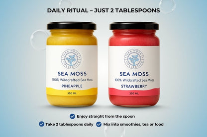 Sea Moss Gel – Pineapple + Strawberry (Bundle)