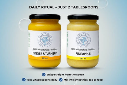 Sea Moss Gel – Ginger & Turmeric + Pineapple (Bundle)