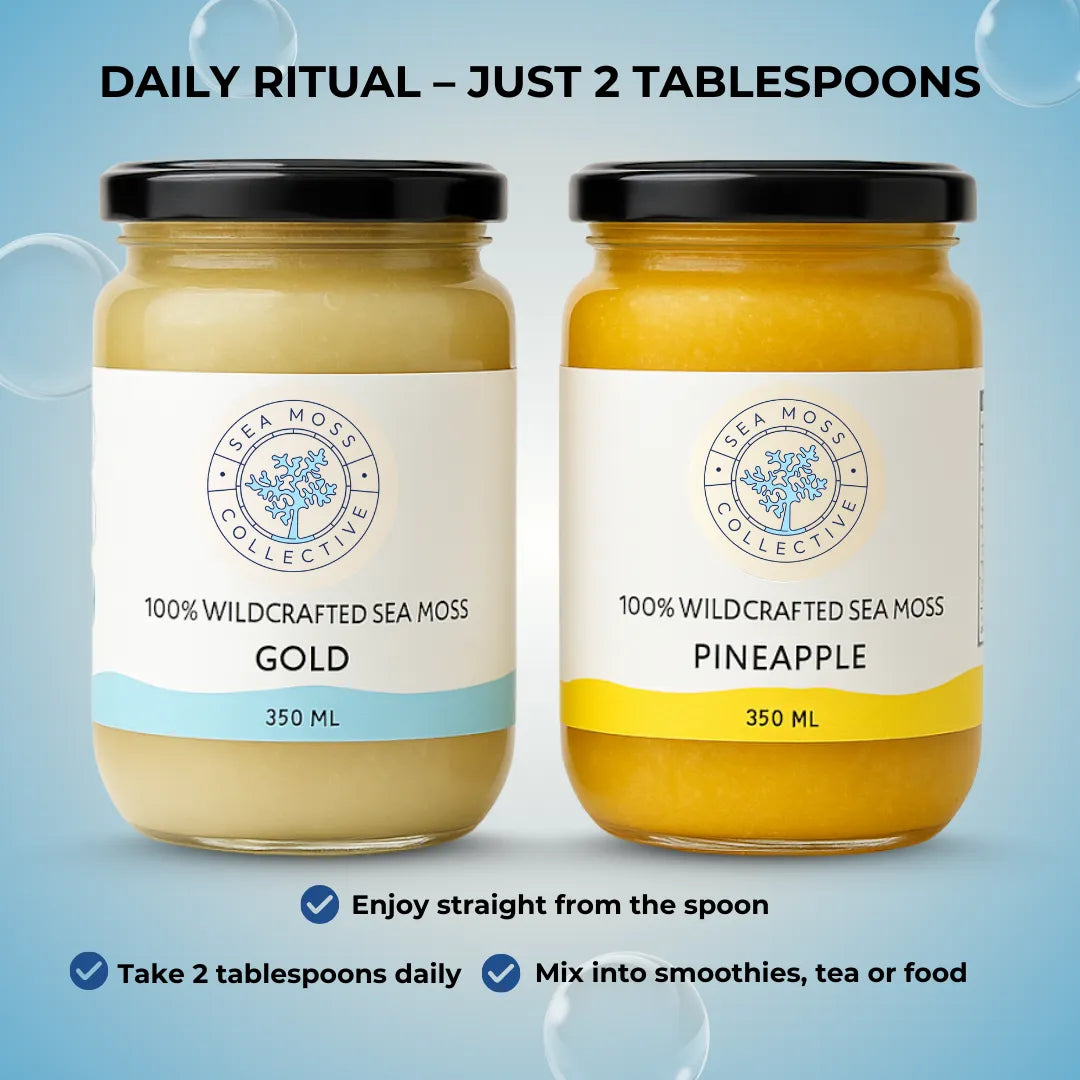 Sea Moss Gel – Gold + Pineapple (Bundle)