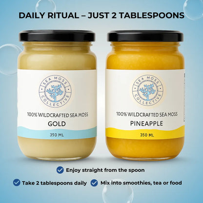 Sea Moss Gel – Gold + Pineapple (Bundle)
