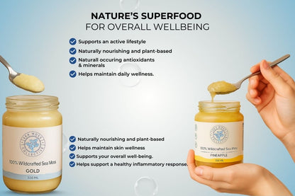 Sea Moss Gel – Gold + Pineapple (Bundle)