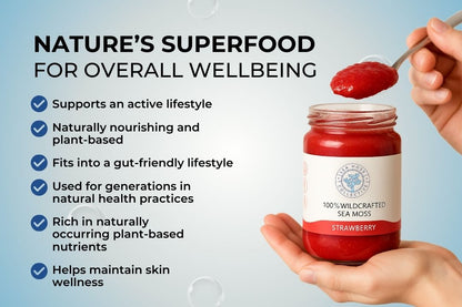 Organic Sea Moss Gel - Strawberry (350ml)