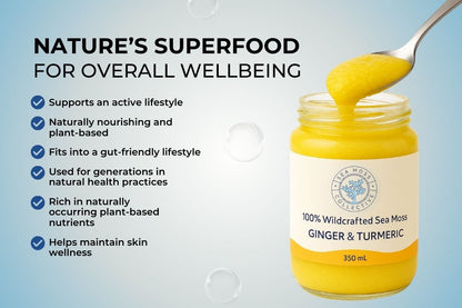 Organic Sea Moss Gel - Ginger & Turmeric (350ml)