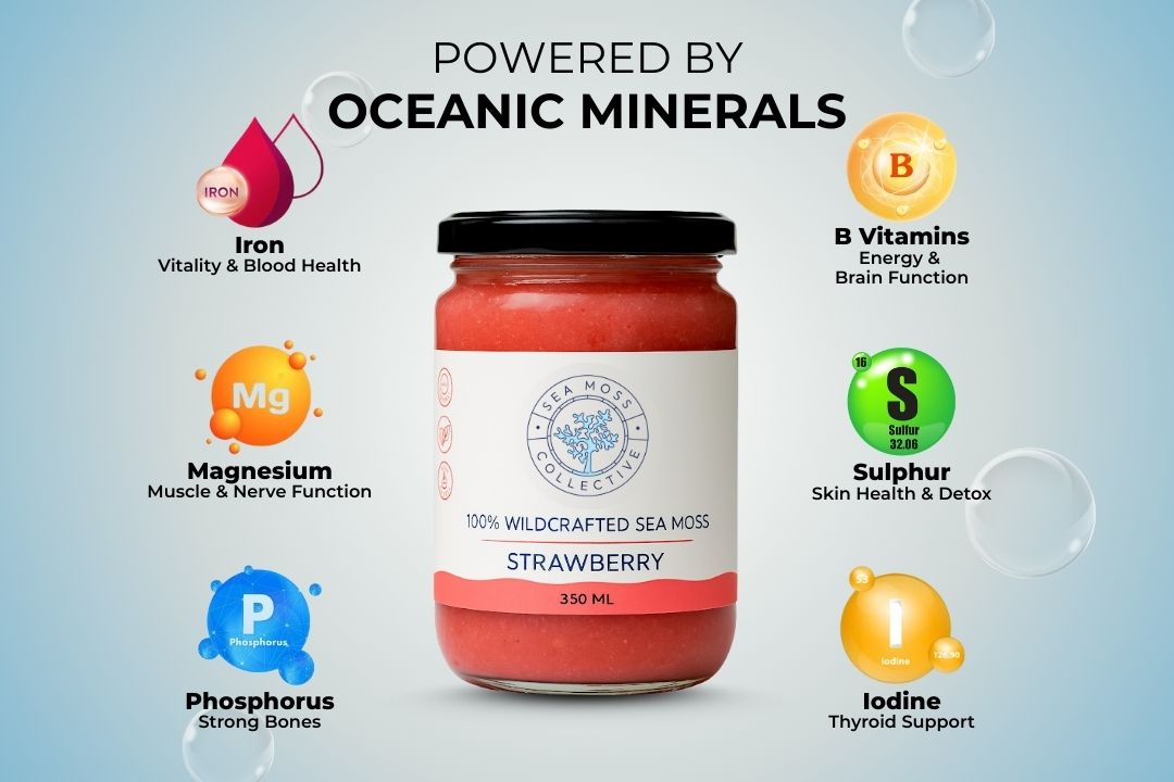 Organic Sea Moss Gel - Strawberry (350ml)