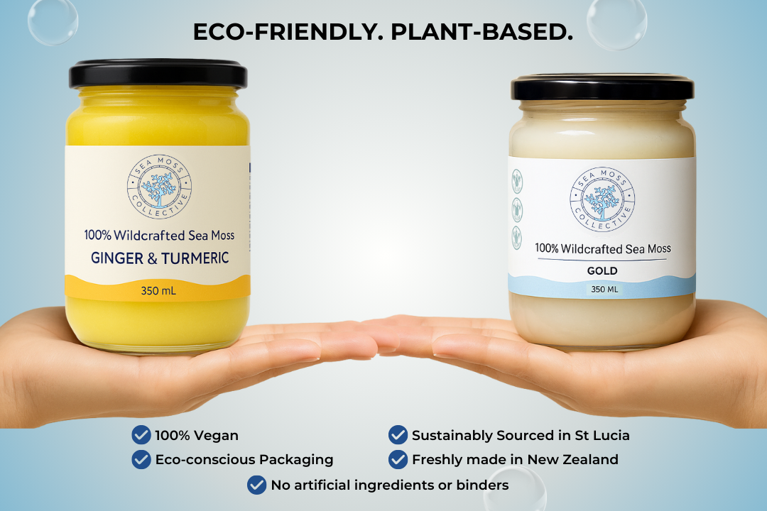 Sea Moss Gel – Gold + Ginger & Turmeric (Bundle)