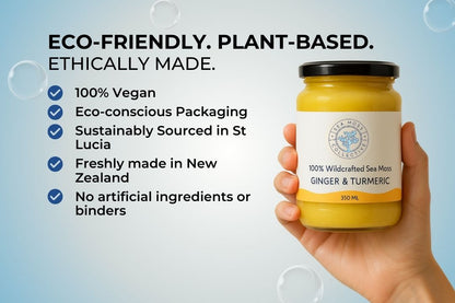 Organic Sea Moss Gel - Ginger & Turmeric (350ml)