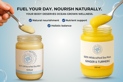 Sea Moss Gel – Gold + Ginger & Turmeric (Bundle)