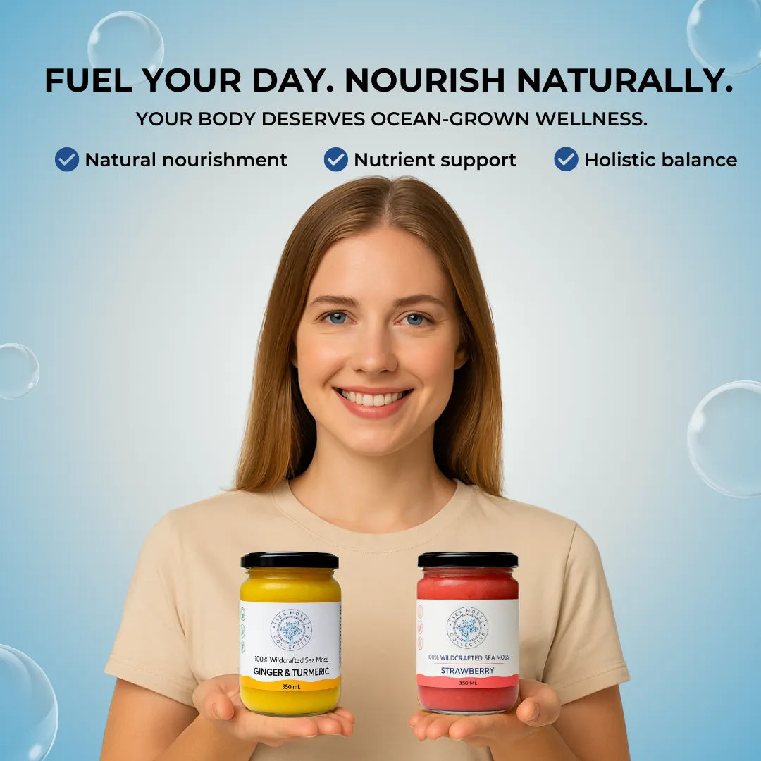 Sea Moss Gel – Ginger & Turmeric + Strawberry (Bundle)