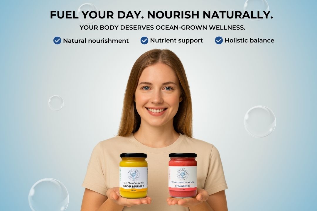 Sea Moss Gel – Ginger & Turmeric + Strawberry (Bundle)