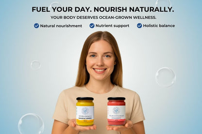 Sea Moss Gel – Ginger & Turmeric + Strawberry (Bundle)