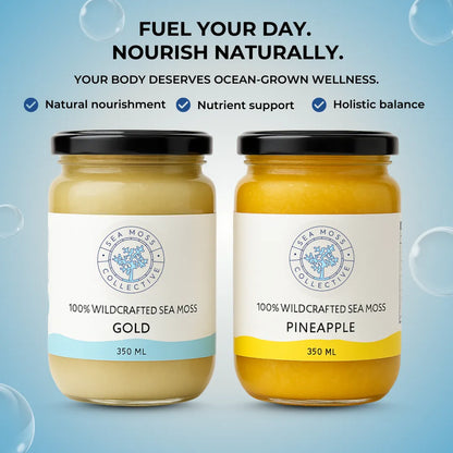Sea Moss Gel – Gold + Pineapple (Bundle)