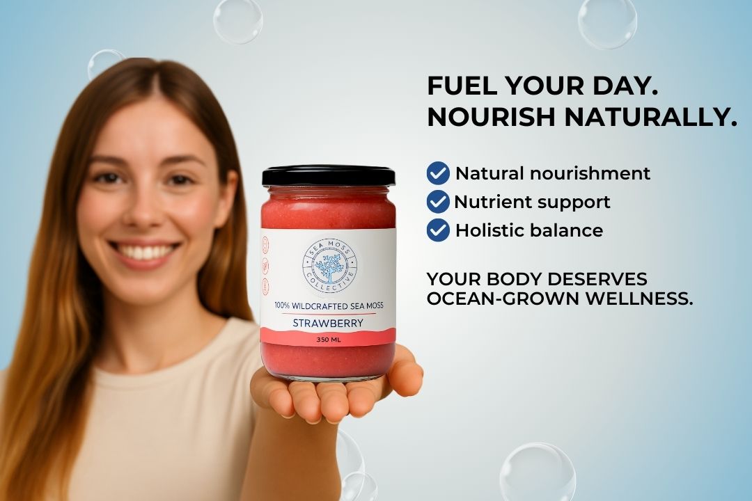 Organic Sea Moss Gel - Strawberry (350ml)