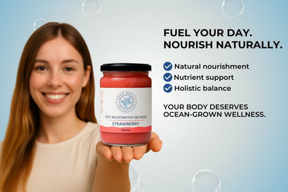 Organic Sea Moss Gel - Strawberry (350ml)
